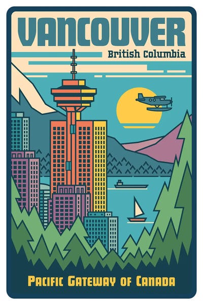 Canadian Culture: Vancouver Pop Art Poster by Jim Zahniser