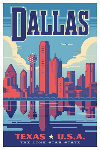 Pop World Tour: Dallas Travel Poster by Jim Zahniser