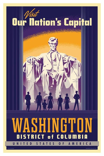 Washington, D.C.: Washington D.C. Travel Poster by Jim Zahniser