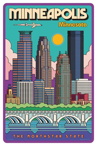 Minneapolis Pop Art Travel Poster