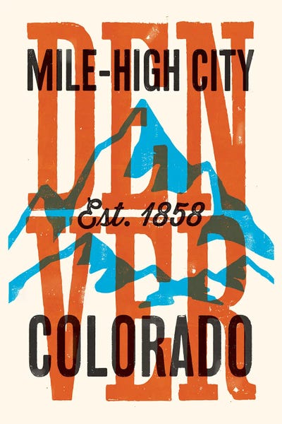 Jim Zahniser: Denver Letterpress Style Poster by Jim Zahniser