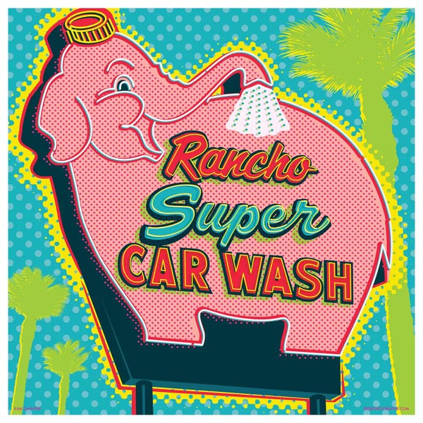 California: Elephant Car Wash Rancho by Jim Zahniser