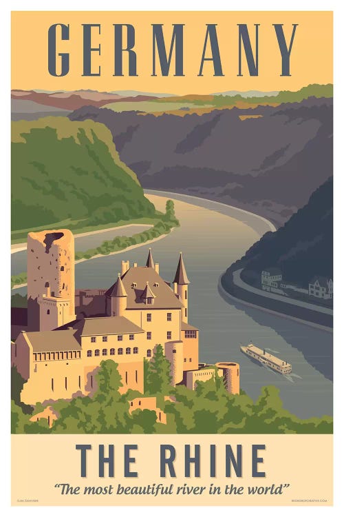 Germany Travel Poster by Jim Zahniser wall art