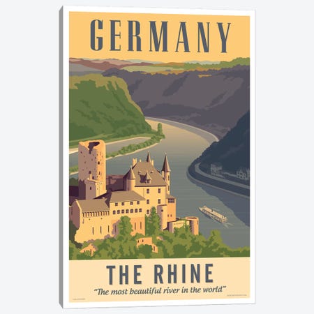 Germany Travel Poster Canvas Print #JZA19} by Jim Zahniser Art Print