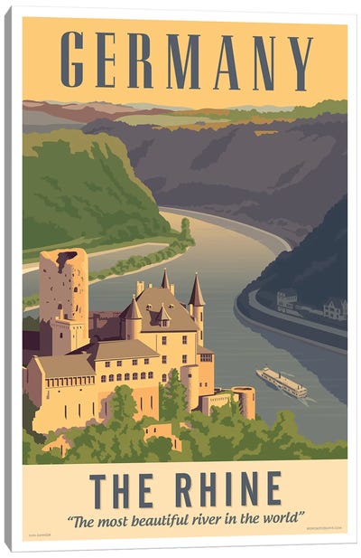 Germany Travel Poster Canvas Art Print - Jim Zahniser