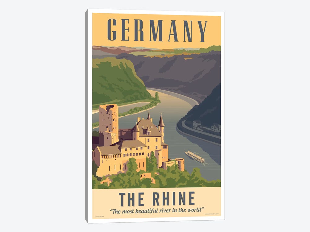 Germany Travel Poster by Jim Zahniser 1-piece Canvas Art Print