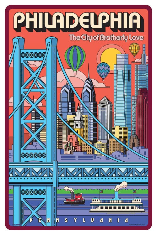 Philadelphia Pop Art Travel Poster