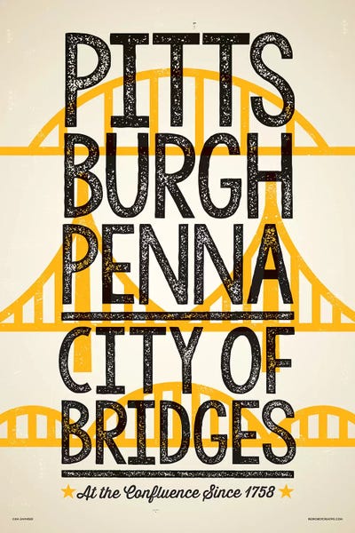 Jim Zahniser: Pittsburgh City of Bridges Poster by Jim Zahniser