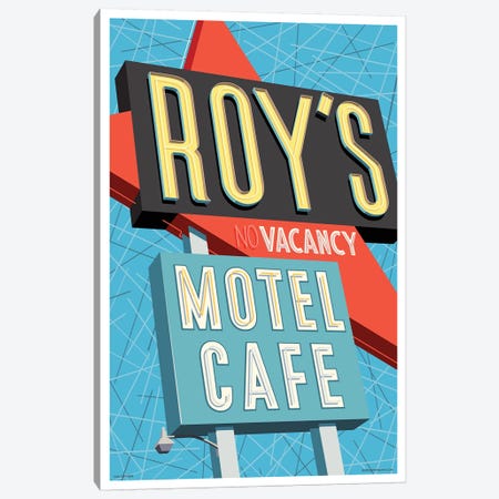 Roy's Motel Poster Canvas Print #JZA41} by Jim Zahniser Canvas Artwork