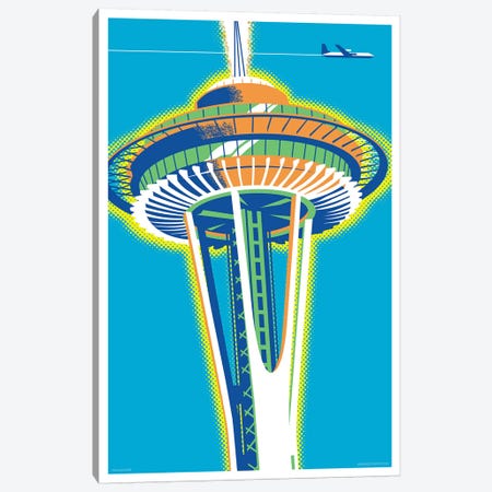 Seattle Space Needle Poster Canvas Print #JZA47} by Jim Zahniser Art Print