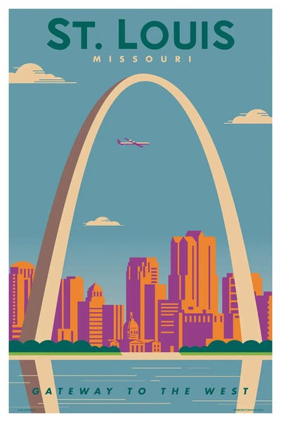 Jim Zahniser: St. Louis Travel Poster by Jim Zahniser