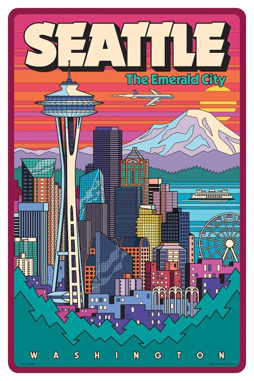 Seattle Pop Art by Jim Zahniser wall art