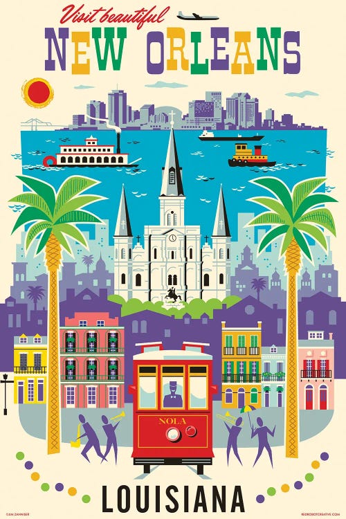 New Orleans Travel Poster