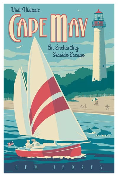 New Jersey: Cape May Travel Poster by Jim Zahniser