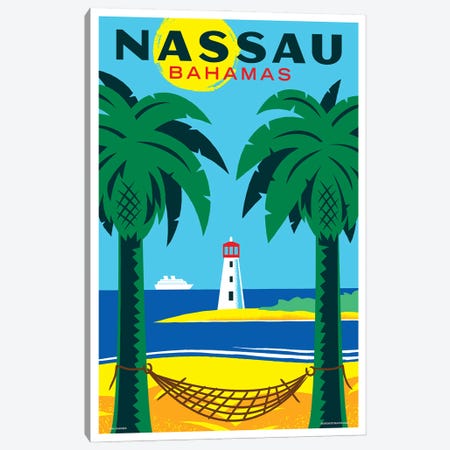 Nassau Travel Poster Canvas Print #JZA81} by Jim Zahniser Canvas Wall Art