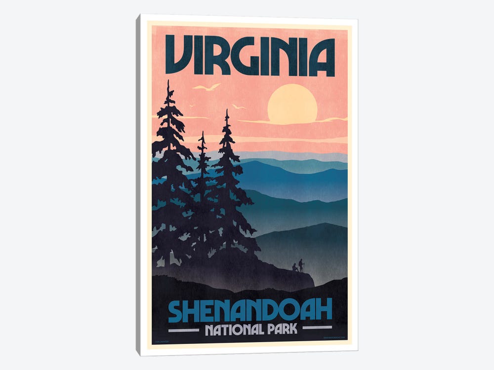 Virginia Retro Poster by Jim Zahniser 1-piece Art Print