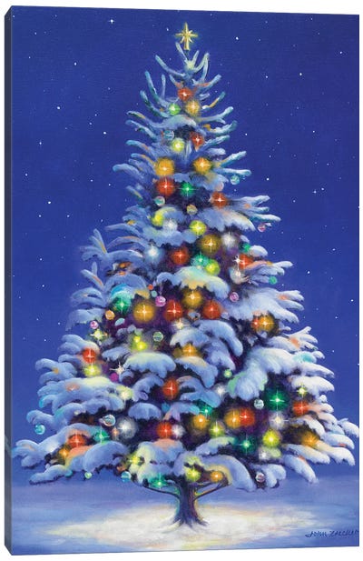 Christmas Tree Canvas Art Print - Christmas Trees & Wreath Art