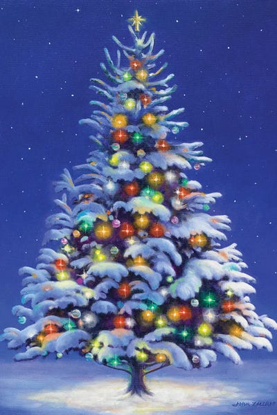 Blue: Christmas Tree by John Zaccheo