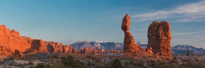 USA, Utah. Balanced rock at sunset, Arches National Park. by Judith Zimmerman canvas print