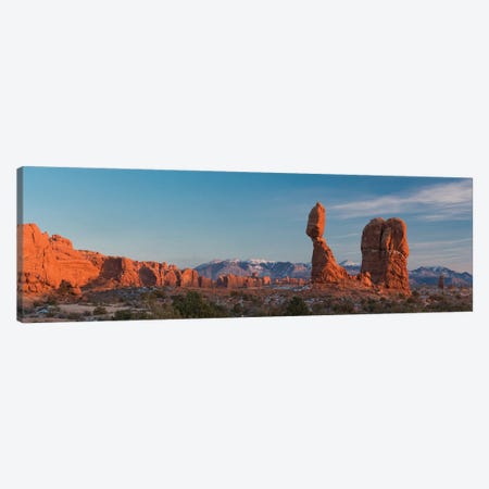 USA, Utah. Balanced rock at sunset, Arches National Park. Canvas Print #JZI22} by Judith Zimmerman Canvas Art