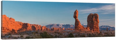 USA, Utah. Balanced rock at sunset, Arches National Park. Canvas Art Print