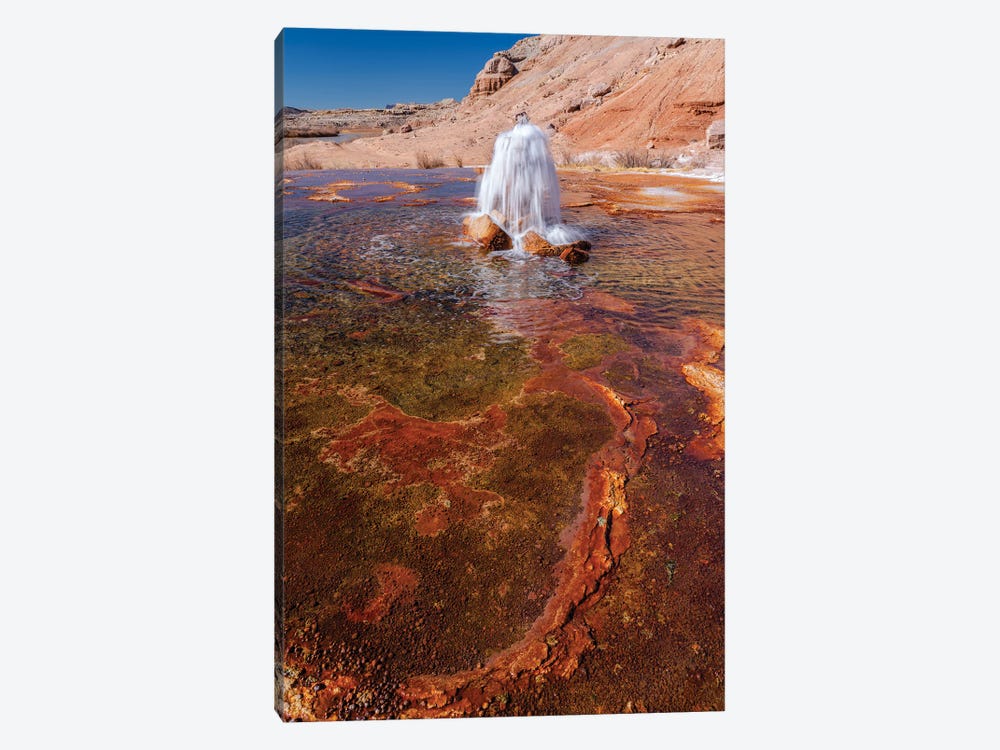 USA, Utah. Crystal Geyser, A Cold Water Geyser, Travertine Geological Formation, Near Green River II by Judith Zimmerman 1-piece Art Print