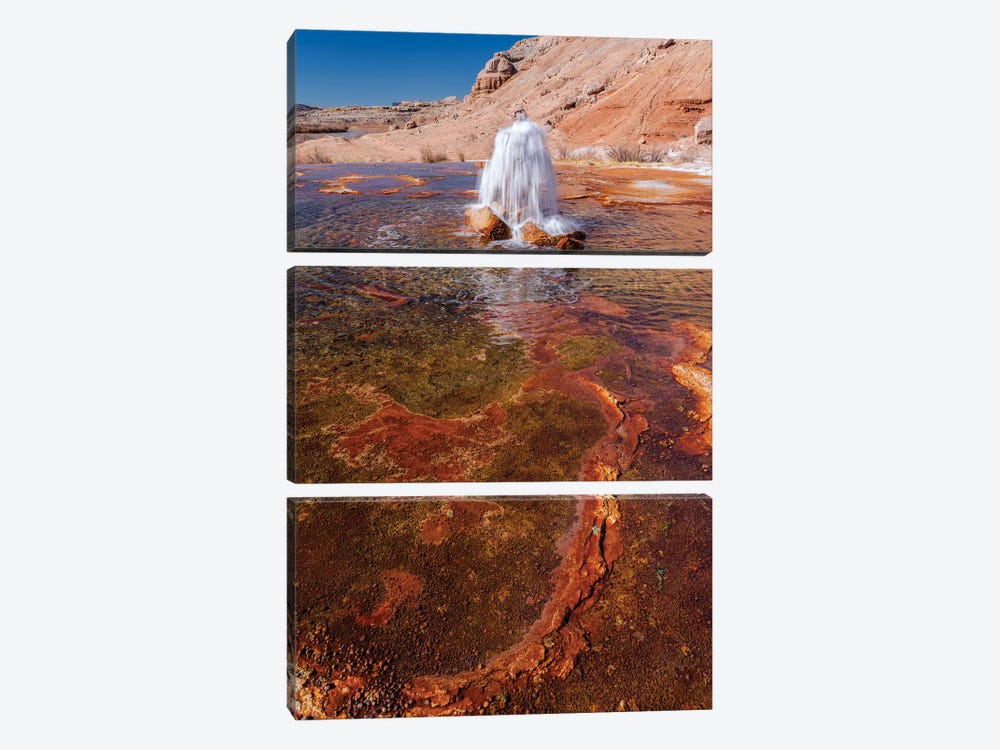 USA, Utah. Crystal Geyser, A Cold Water Geyser, Travertine Geological Formation, Near Green River II by Judith Zimmerman 3-piece Art Print