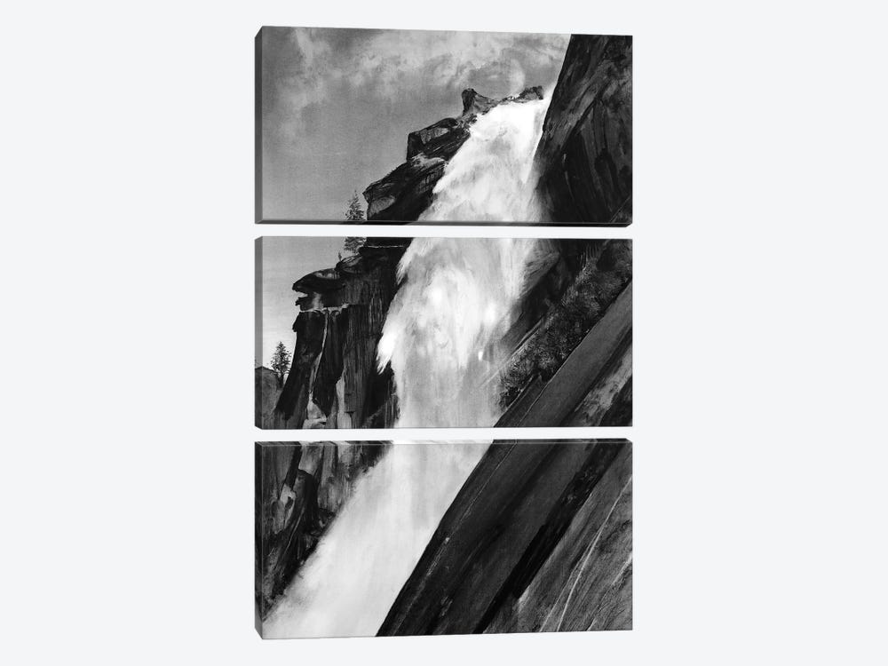 Waterfall by Johann Zelenin 3-piece Canvas Print