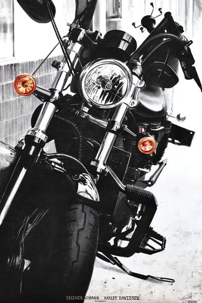 Harley Davidson Canvas Art by Johann Zelenin iCanvas