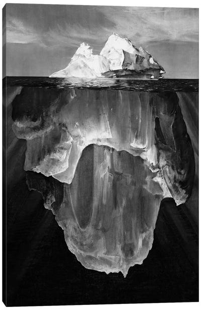 Iceberg Canvas Art Print - Hyper-Realistic & Detailed Drawings