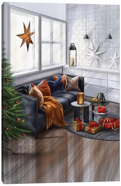 Christmas Decoration In A House Canvas Art Print - Inspired Interiors