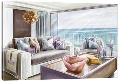 A Beautiful View On The Sea Canvas Art Print - Inspired Interiors