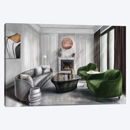 A Classic Style Living Room Canvas Print #KAA3} by Kate Andryukhina Canvas Wall Art