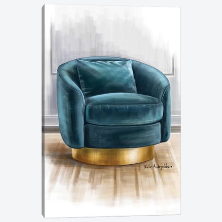 A Velvet Chair Canvas Print #KAA8} by Kate Andryukhina Canvas Wall Art