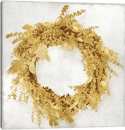 Golden Wreath II Canvas Art Print