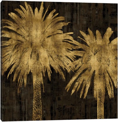 Palms In Gold II Canvas Art Print - Kate Bennett