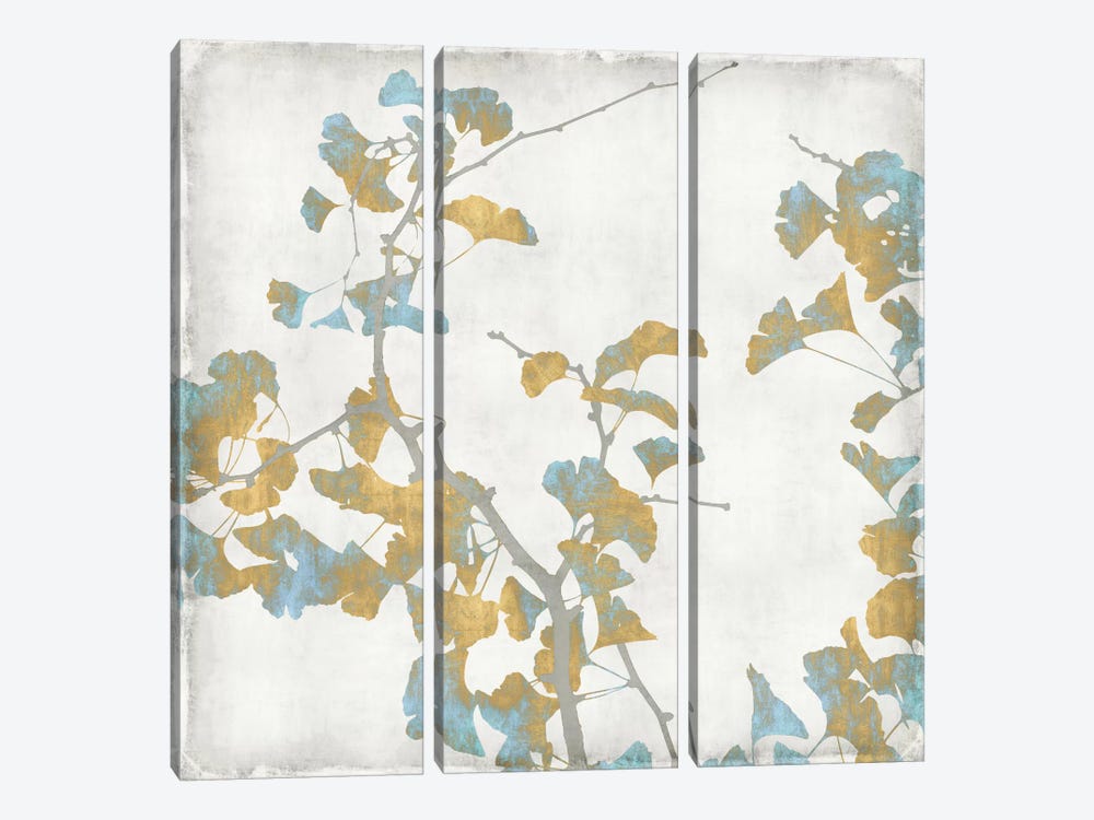 Ginkgo Branches II by Kate Bennett 3-piece Canvas Print