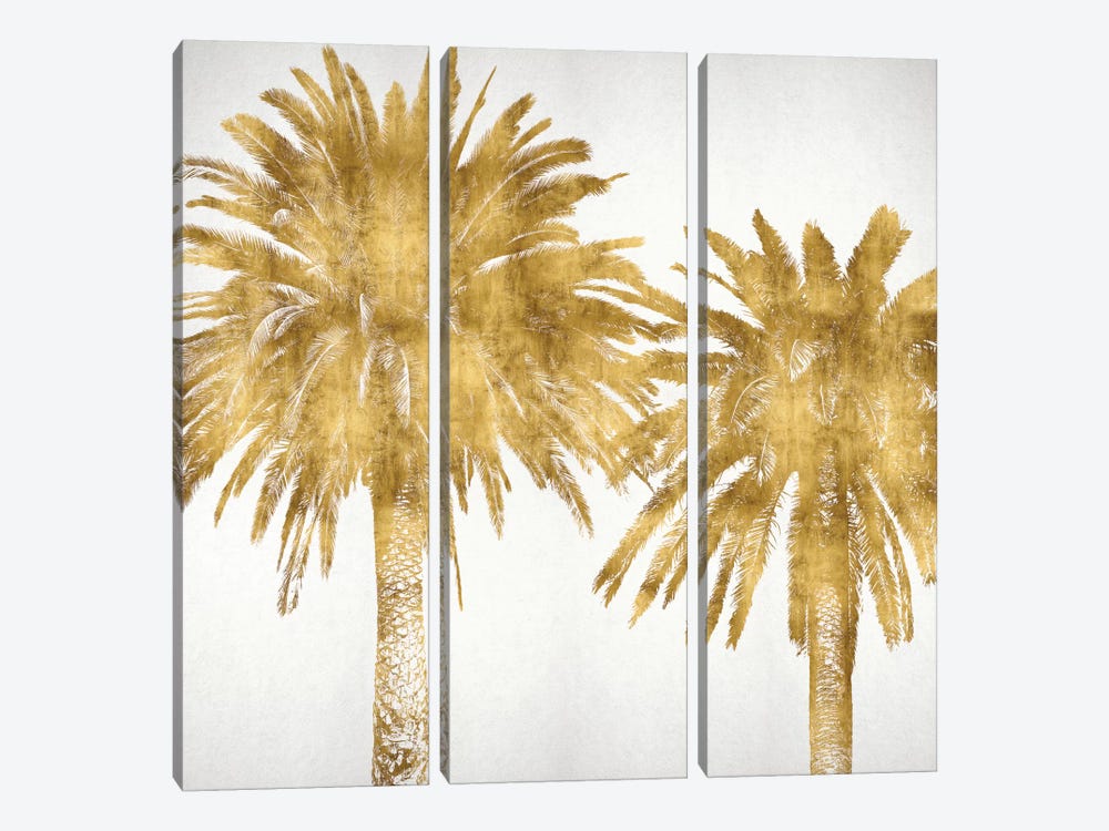 Palms In Gold IV by Kate Bennett 3-piece Canvas Artwork