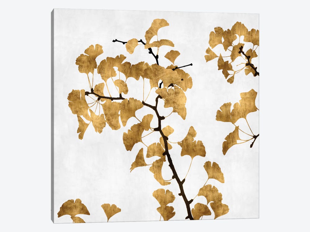Ginkgo In Gold I by Kate Bennett 1-piece Canvas Wall Art