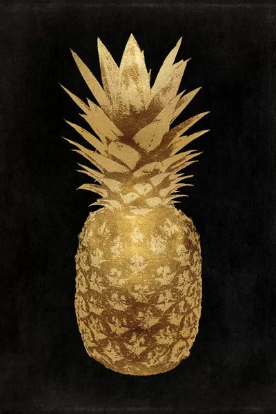 Kate Bennett: Gold Pineapple On Black II by Kate Bennett