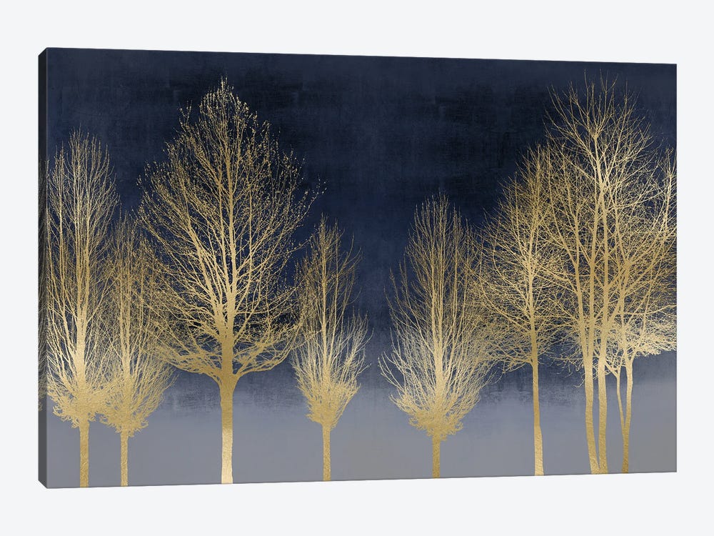 Gold Forest On Blue by Kate Bennett 1-piece Canvas Print