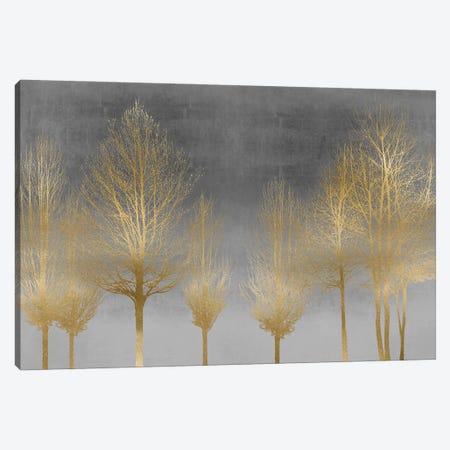 Gold Forest On Gray Canvas Print #KAB62} by Kate Bennett Canvas Print