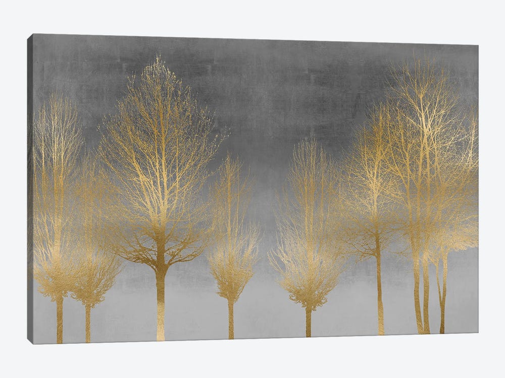 Gold Forest On Gray by Kate Bennett 1-piece Canvas Art Print