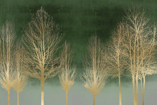 Gold Forest On Green