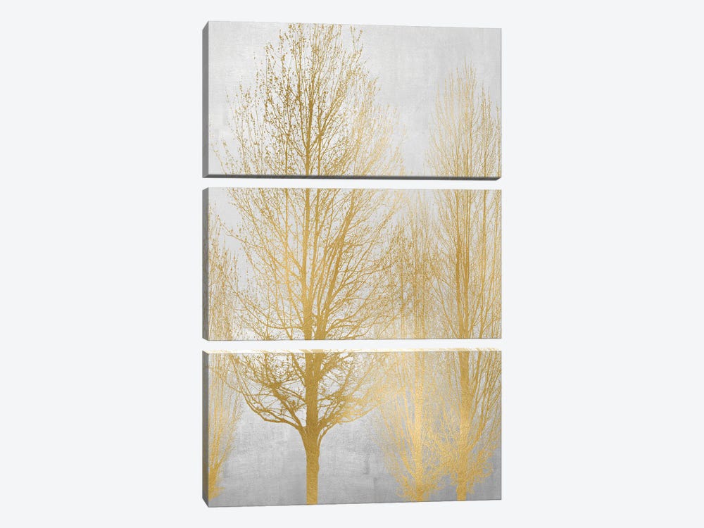 Gold Tree Panel I by Kate Bennett 3-piece Canvas Art