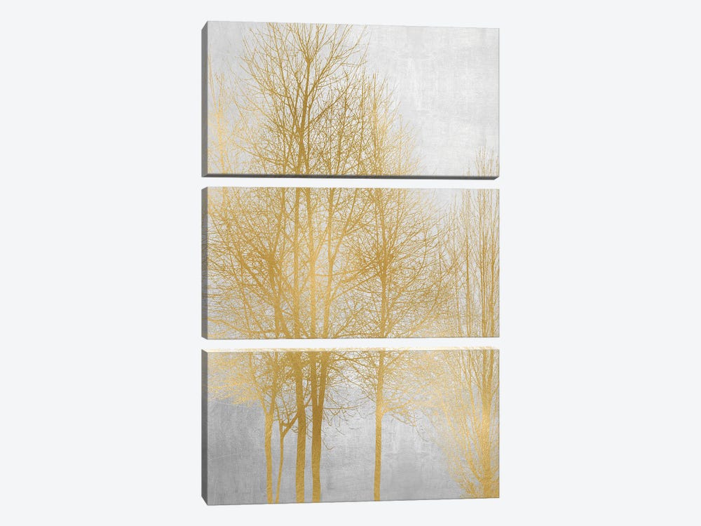 Gold Tree Panel II by Kate Bennett 3-piece Canvas Art Print