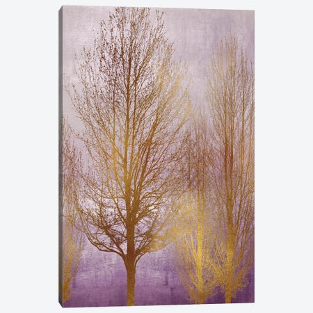 Gold Trees On Purple Panel I Canvas Print #KAB79} by Kate Bennett Canvas Art