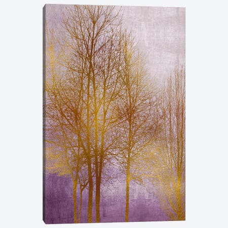 Gold Trees On Purple Panel II Canvas Print #KAB80} by Kate Bennett Art Print