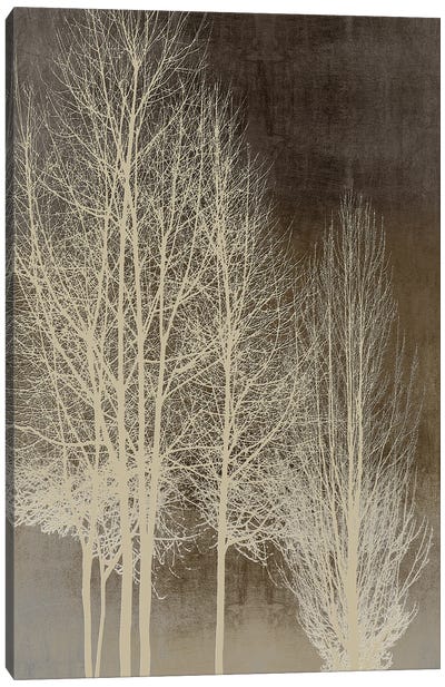 Trees On Brown Panel I Canvas Art Print - Kate Bennett