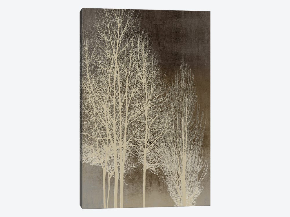 Trees On Brown Panel I by Kate Bennett 1-piece Canvas Artwork